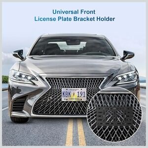 Universal Black License Plate Bracket Holder